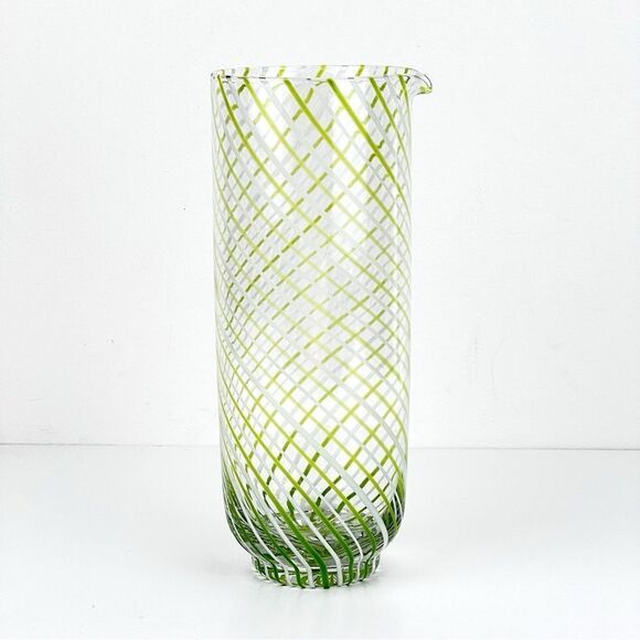 Anthropologie Beatriz Pitcher Lime Green Swirl - Picture 3 of 11
